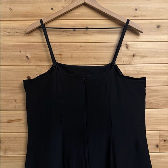 Vintage Y2K Clio Sz Large Red Black Silk Mandarin Asian Jacket Flapper Dress Set - Picture 11 of 15